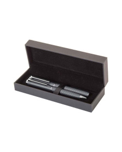 Set penna e roller in alluminio testurizzato a righe