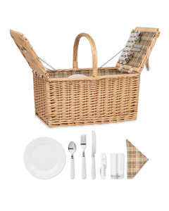 Set picnic completo in cestino di vimini