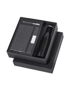 Set regalo elegante con penna, thermos 500ml e blocco