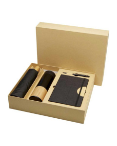 Set regalo sostenibile Nebula con taccuino, penna, borraccia e ombrello