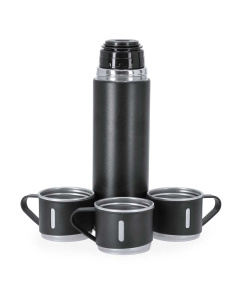 Set termos e 3 tazze in acciaio inox