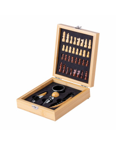 Set vino 4 pezzi e accessori da scacchi