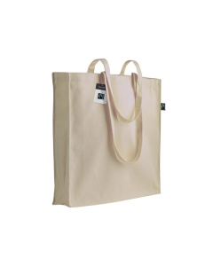 Shopper fairtrade in cotone con soffietto 8 cm | 140gr