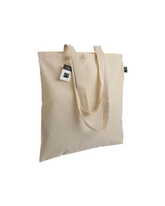 Shopper certificata fairtrade® in cotone, manici lunghi | 140 g