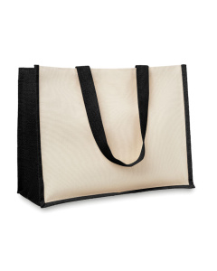 Shopper in juta e canvas con interno laminato