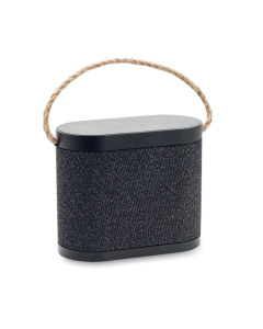 Speaker RPET con ricarica wireless e maniglia iuta