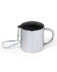 Tazza con tappo e moschettone 145ml