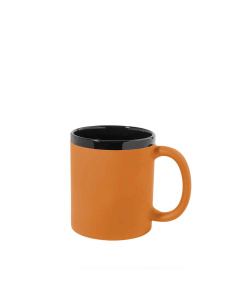 Tazza mug 300 ml soft touch da incidere con interno nero