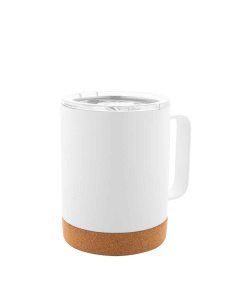 Tazza termica in acciaio a doppia parete con base in sughero 330ml 