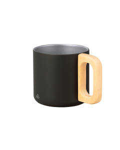 Tazza termica in stile nordico con manico in legno