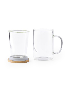 Mug termica  in vetro per tè e infusi