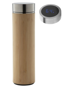 Thermos in bambù con termometro e infusore