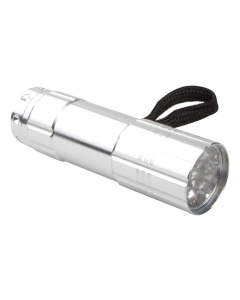Torcia LED in alluminio con 9 luci e tracolla