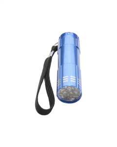 Torcia LED in alluminio con 9 luci e tracolla