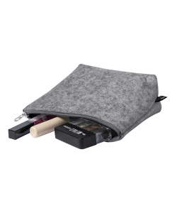 Trousse cosmetici in feltro RPET con cerniera