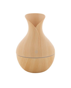 Umidificatore da tavolo con effetto legno e luce LED