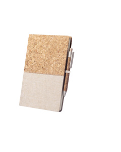 Quaderno A5 in sughero e cotone con penna ecologica