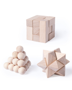 Puzzle magici in legno set 3 pezzi con confezione