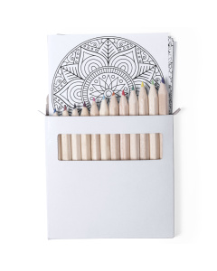 Set 12 matite colorate e 12 disegni mandala