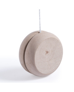 Yo-yo in legno con filo in cotone bianco