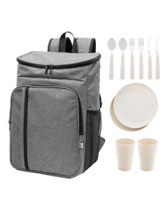 Zaino da picnic termico in RPET con set per 2 persone
