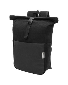 Zaino rolltop in cotone riciclato e RPET con chiusura a fibbia