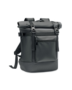 Zaino rolltop in telone con spallacci imbottiti