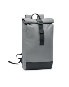 Zaino rolltop riflettente con porta laptop imbottito