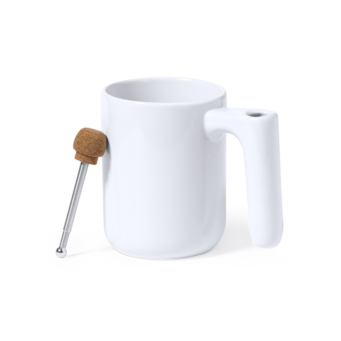 Mug in ceramica con particolare in sughero
