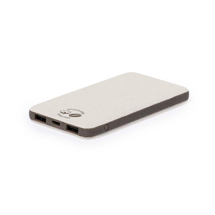 Power Bank in cotone riciclato e fibra di caffè