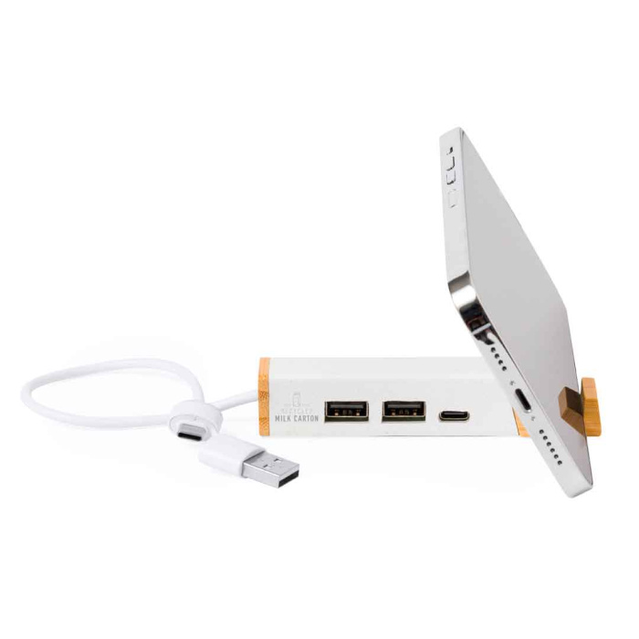 Porta hub usb in cartone del latte riciclati