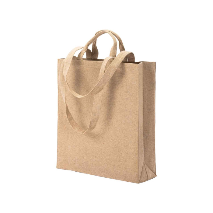 Shopper con doppi manici in cotone riciclato | 280 g | 36 X 40 X 12 