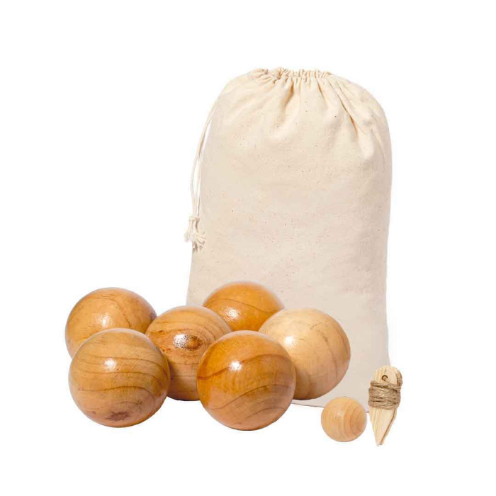 Gioco delle bocce in legno