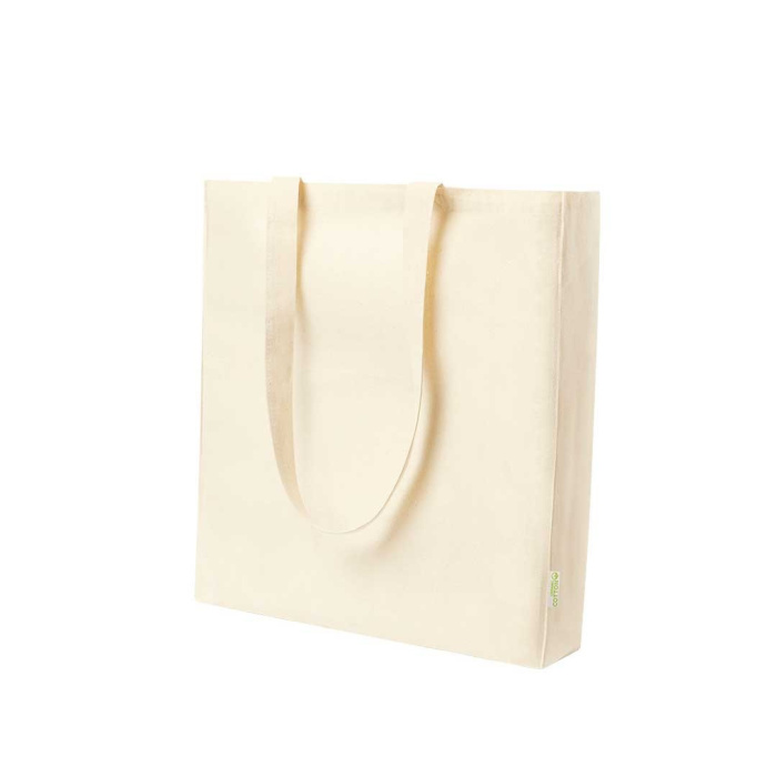 Shopper in cotone organico manici lunghi | 38 x 42 x 8 cm | 140 g