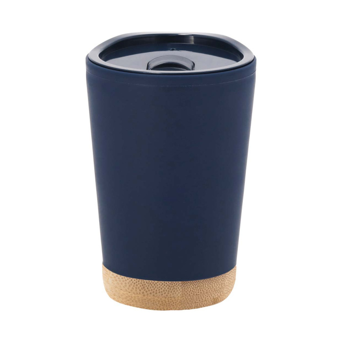 Bicchiere termico 260 ml in PP doppia parete con bambù