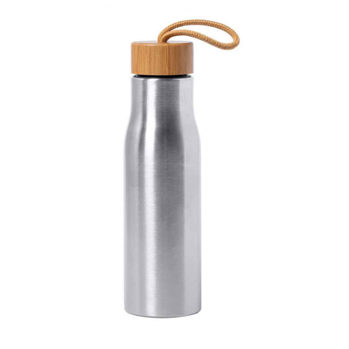 Borraccia in acciaio con tappo in bambù |550 ml 