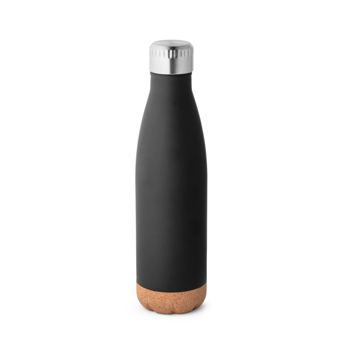 Borraccia termica acciaio inox con base in sughero | 560 ml