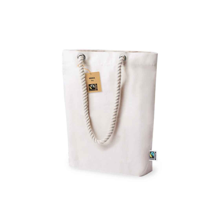 Borsa Fairtrade con manici in corda