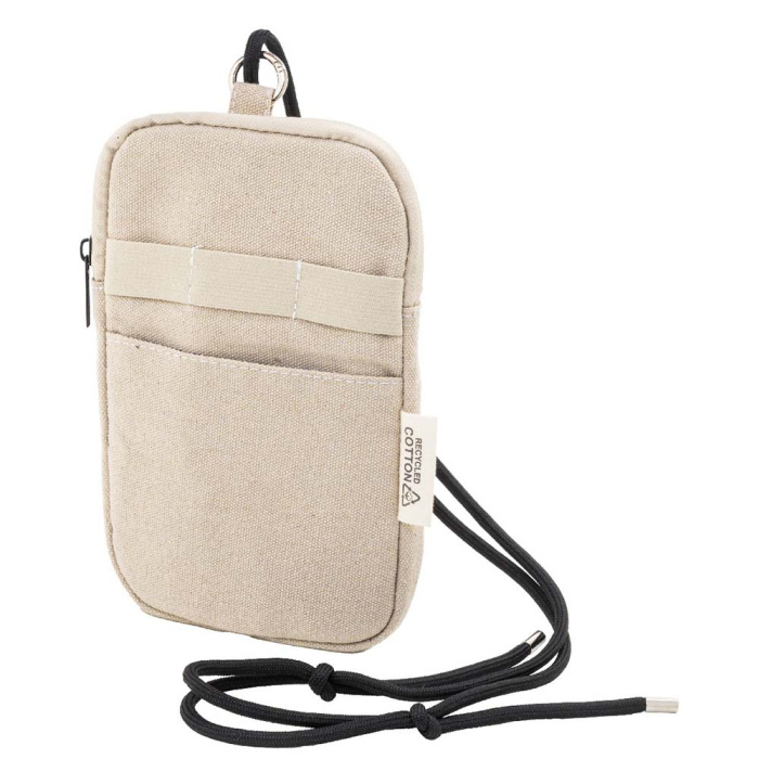 Borsa portacellulare in cotone e poliestere riciclati