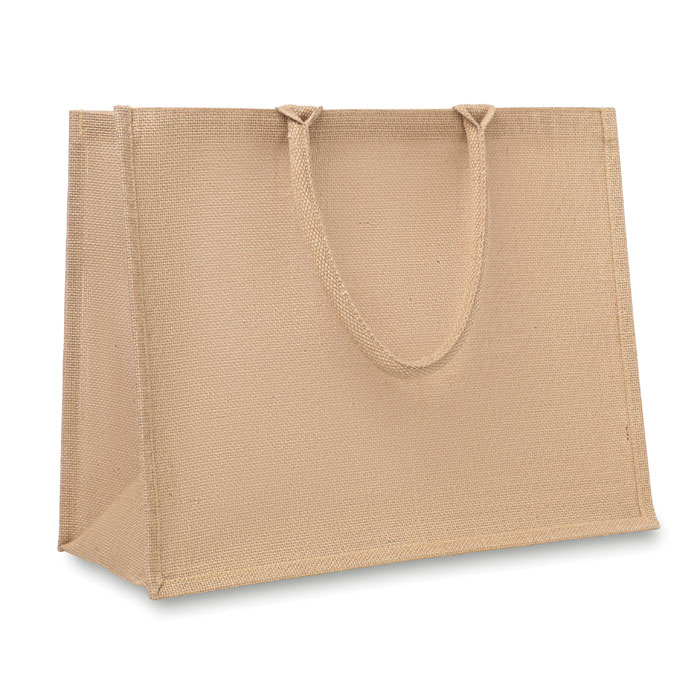 Borsa shopper in juta con manici tubolari