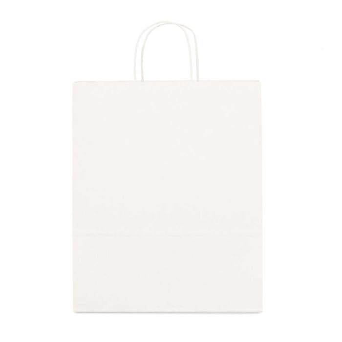 Busta 110gr in carta bianca grande con manici ritorti |  32x41x11 cm