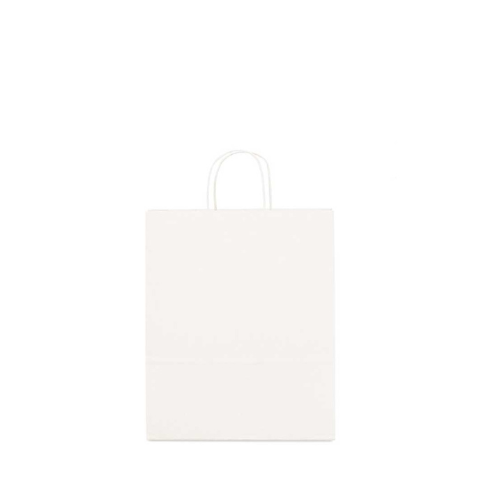 Busta 90gr in carta kraft bianca piccola | 23x18x8 cm