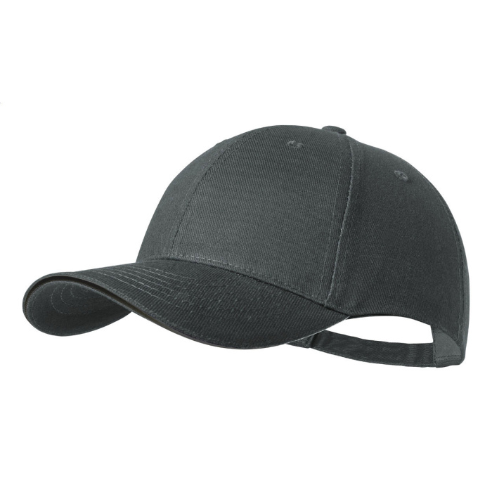 Cappellino 6 pannelli in cotone spazzolato con fibbia