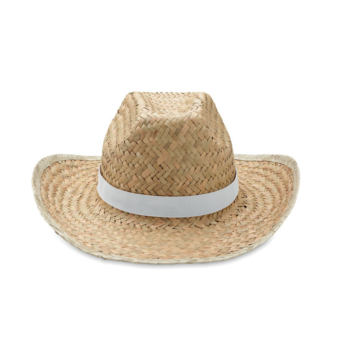 Cappello da cowboy in paglia con fascia personalizzabile