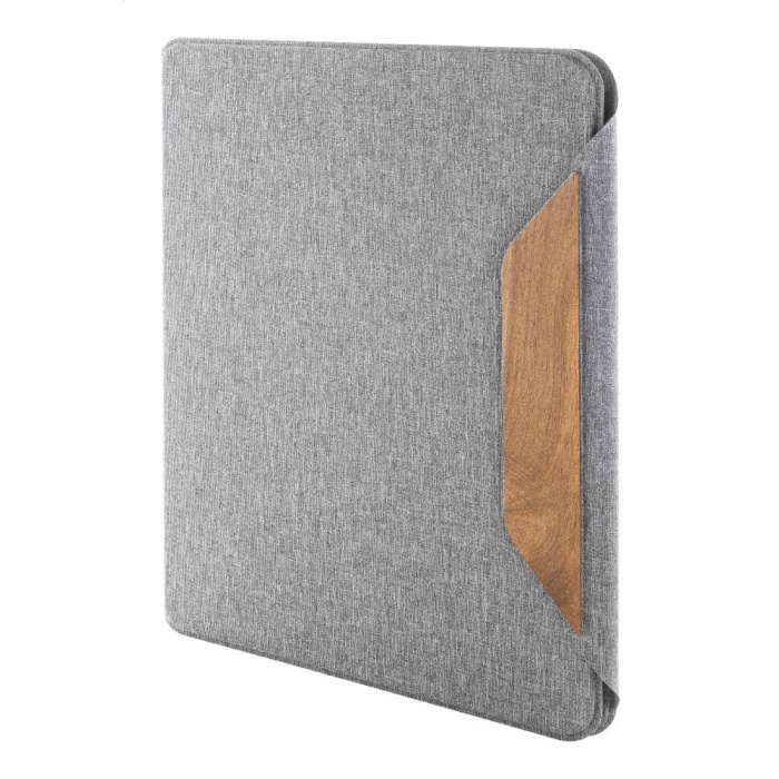 Cartella portadocumenti in RPET con dettagli in legno A4