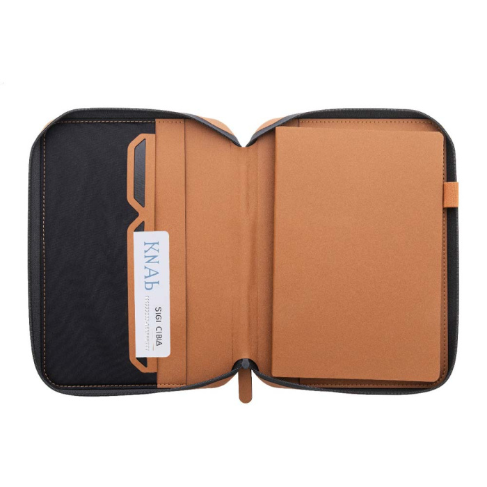 Cartellina A5 in pelle PU riciclata con blocco note