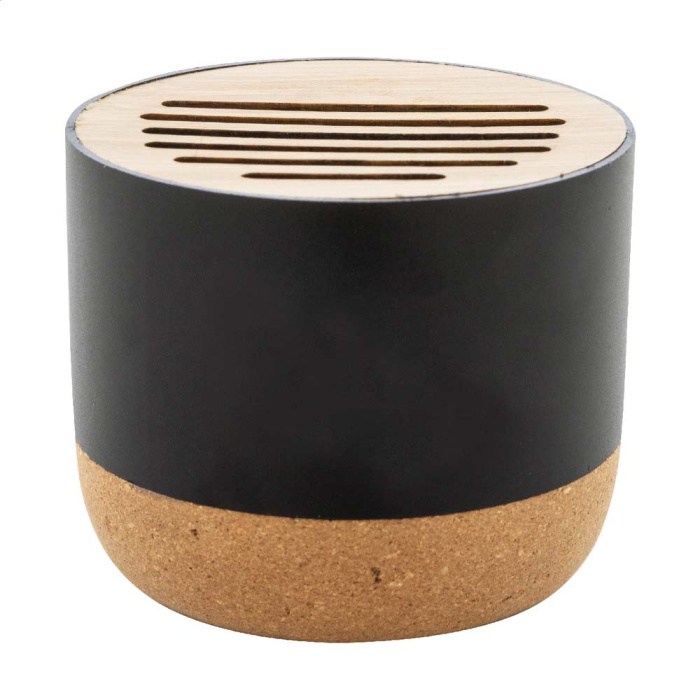 Cassa wireless in alluminio riciclato sughero e bambù