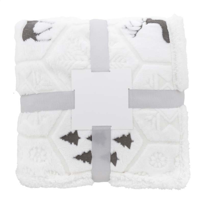 Coperta natalizia in flanella RPET con fodera sherpa