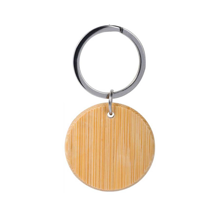 Portachivi rotondo in bambù con Tag NFC