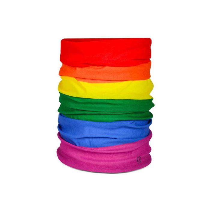 Fascia scaldacollo arcobaleno in Rpet
